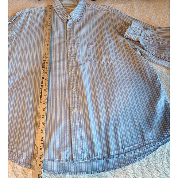 Aeropostale Mens XL Blue Stripe LS Button Down Shirt Office Preppy Party Casual - Picture 8 of 10
